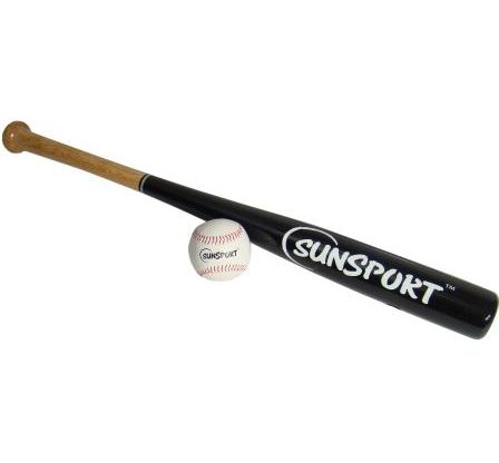Baseball træbat med soft bold. Billigt baseballbat
