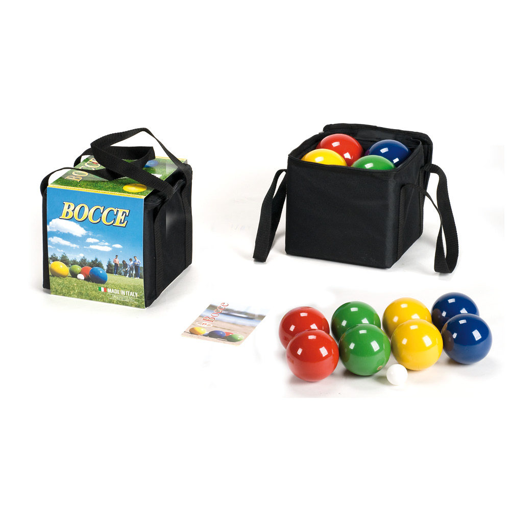 Bocce Boccia spil til haven med 100 mm bocciakugler i taske